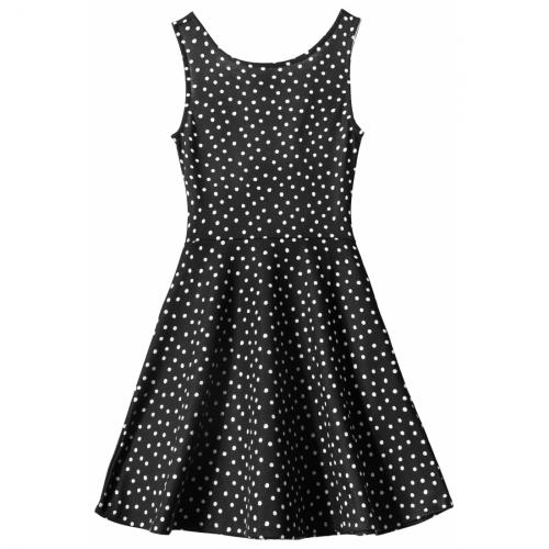 Kleid Punkte Schwarz