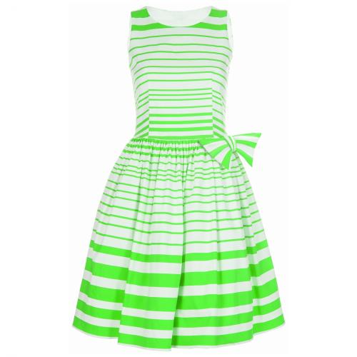 Kleid Streifen Gr�n